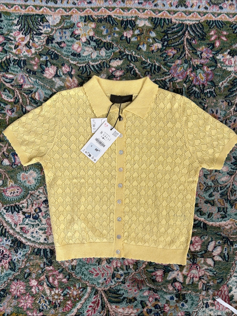 Cotton Knit Polo Top NWT